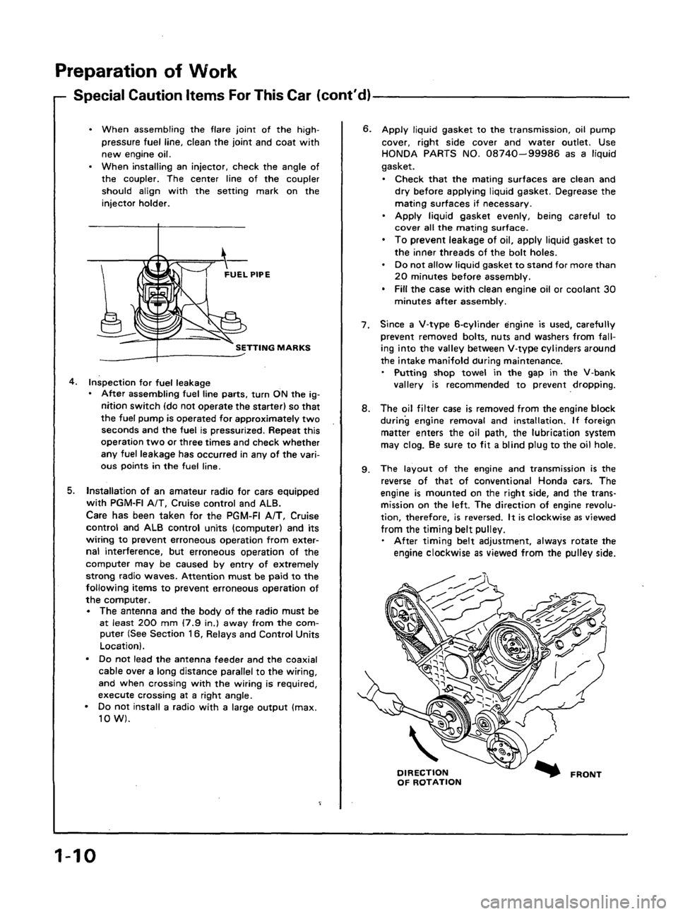 ACURA LEGEND 1988  Service Repair Manual 