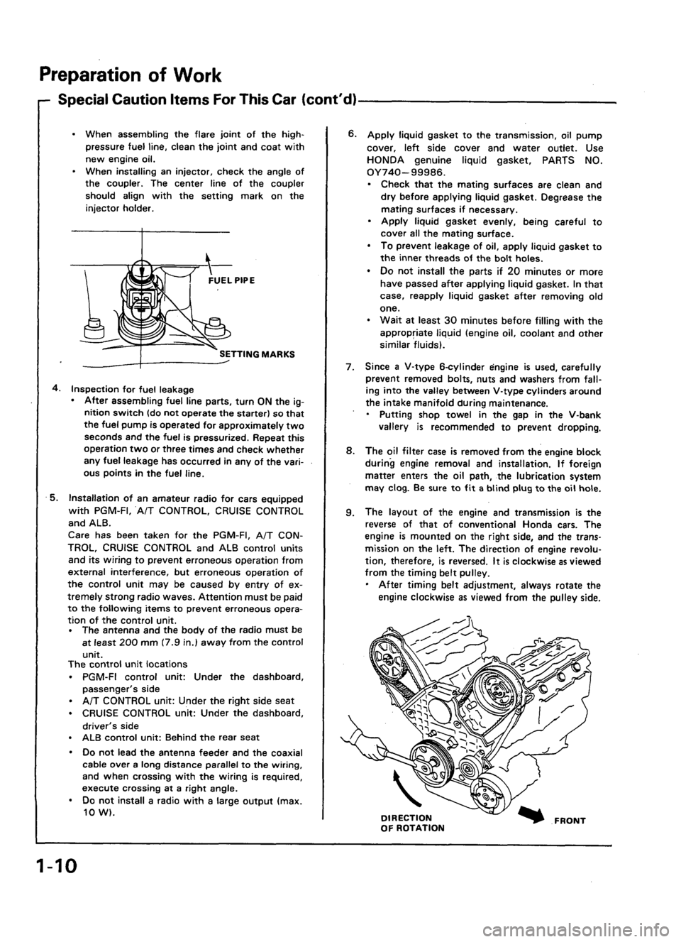 ACURA LEGEND 1998  Service Repair Manual 