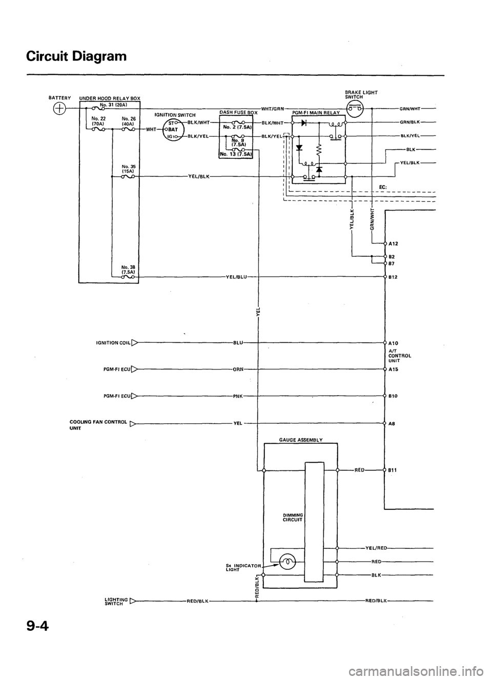 ACURA LEGEND 1998  Service Repair Manual 