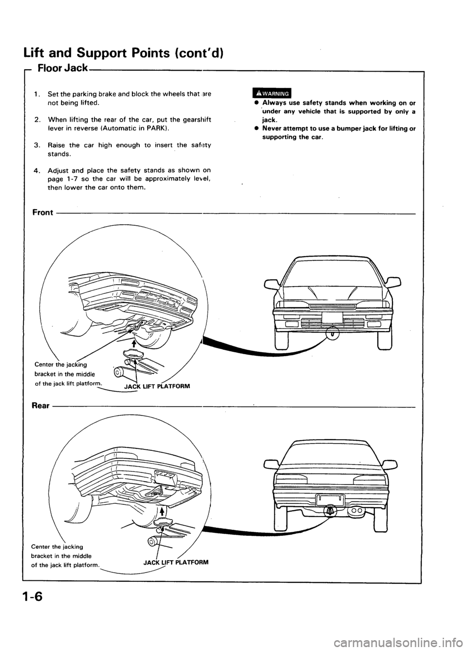 ACURA LEGEND 1988  Service Repair Manual 