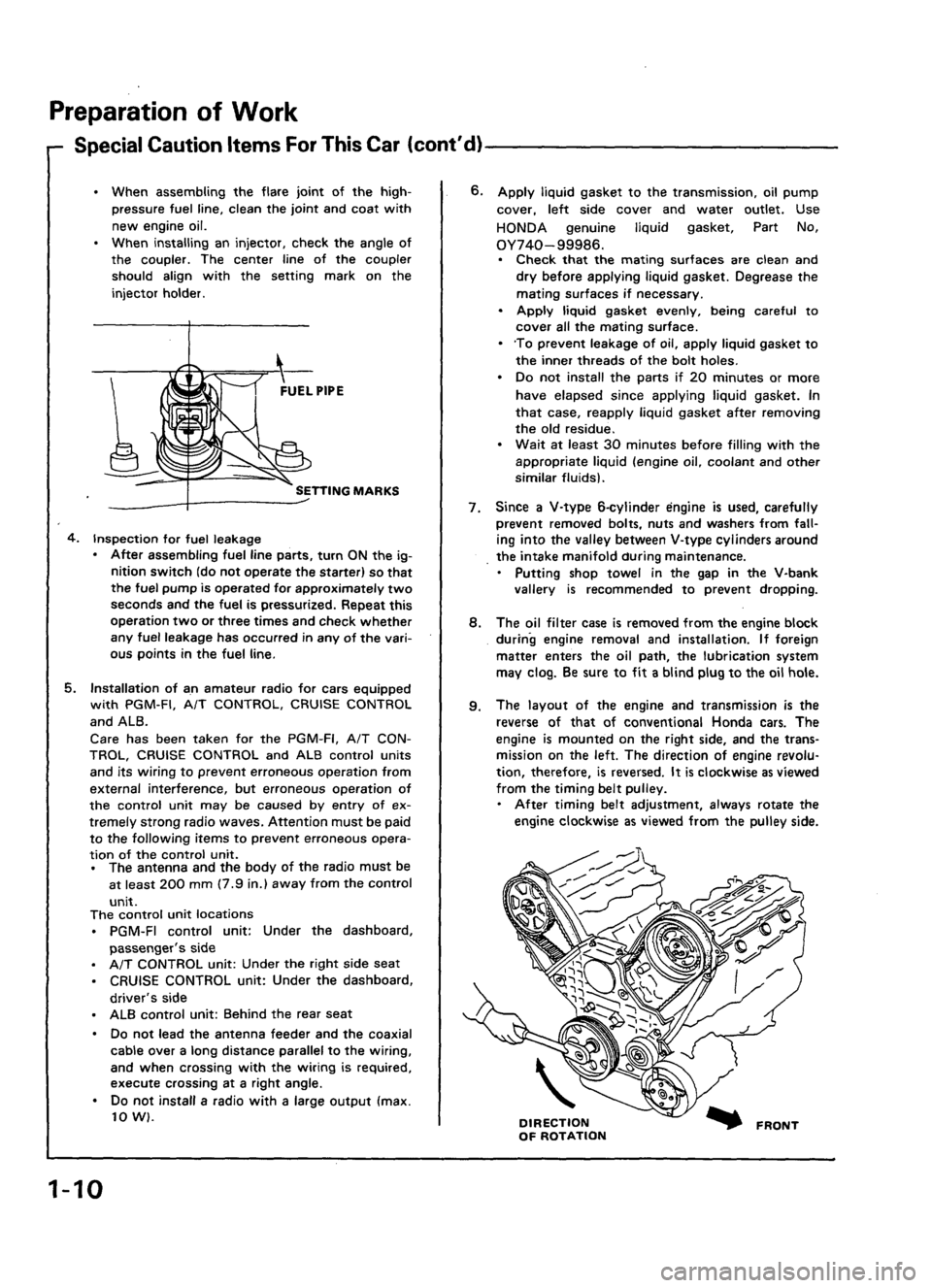 ACURA LEGEND 1998  Service Repair Manual 