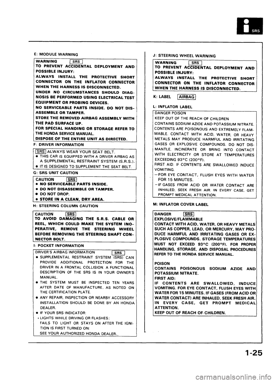ACURA LEGEND 1988  Service Repair Manual 
