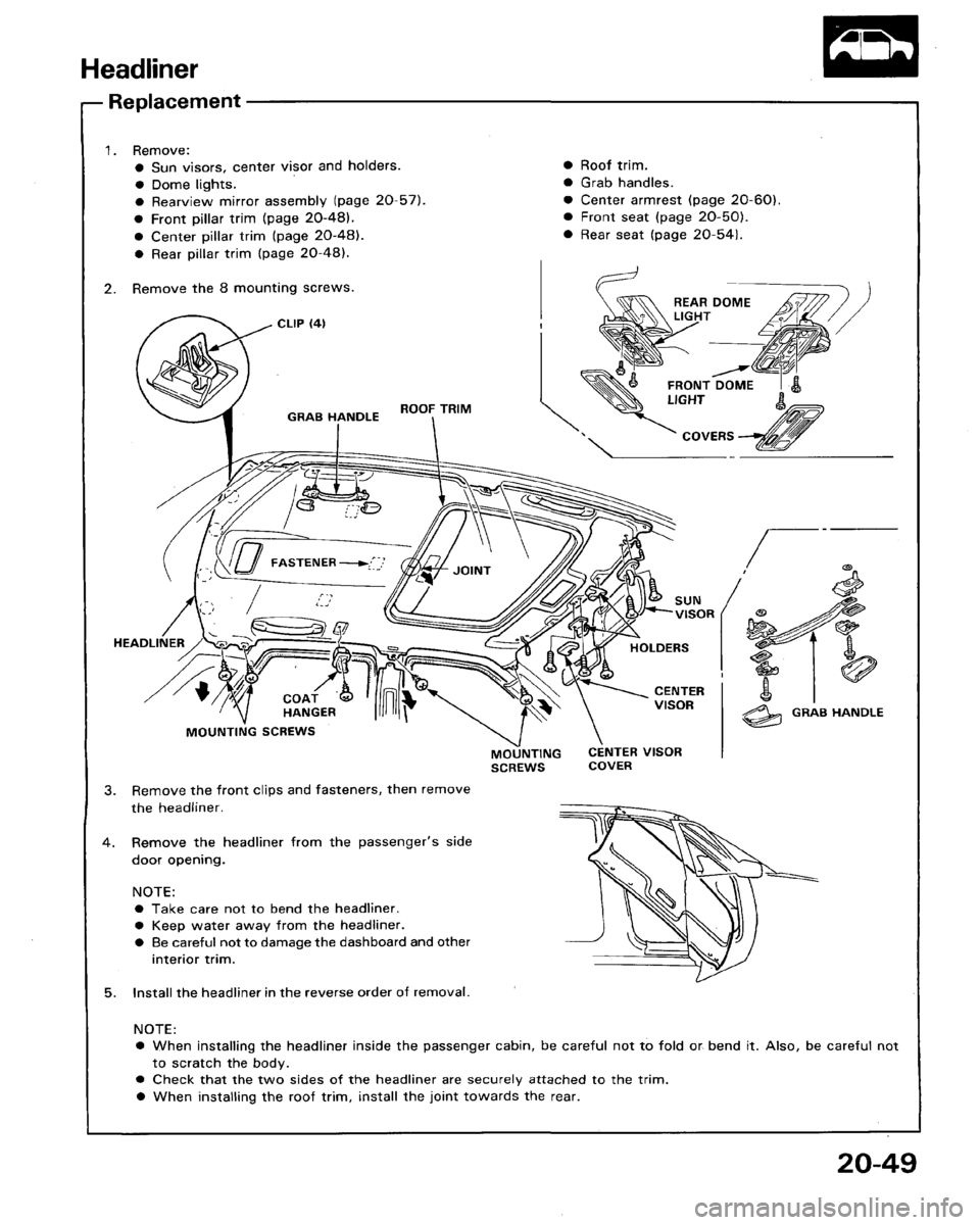 ACURA LEGEND 1991  Service Repair Manual 