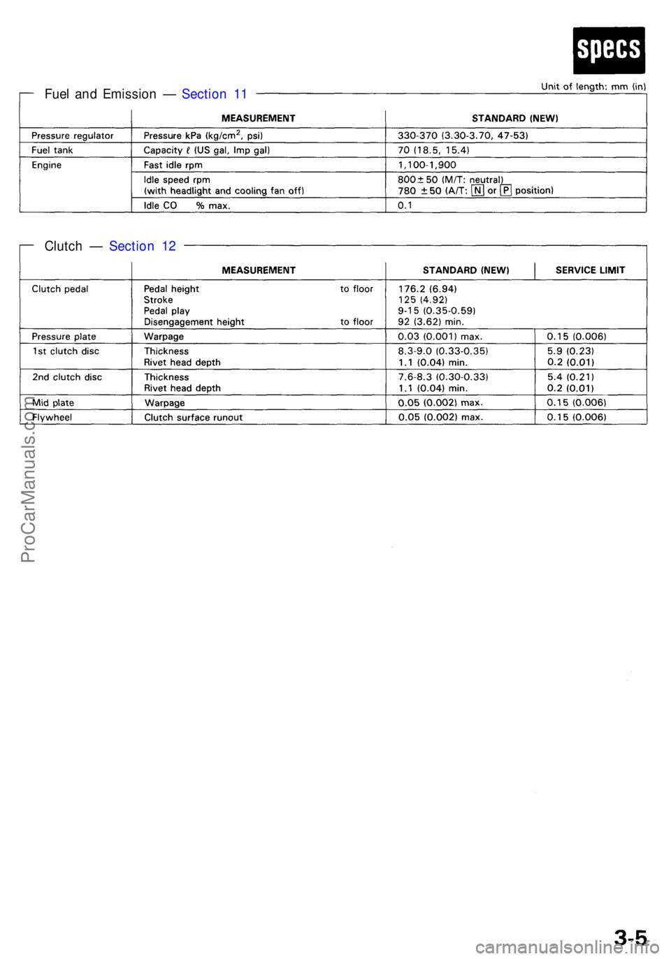 ACURA NSX 1991  Service Repair Manual Fuel an d Emissio n —  Sectio n 1 1
Clutc h —  Sectio n 1 2
ProCarManuals.com 