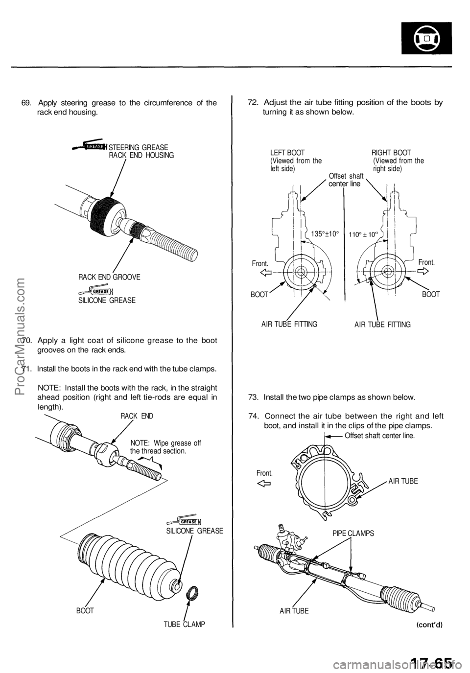 ACURA TL 1995 Service Repair Manual 69. Appl y steerin g greas e t o th e circumferenc e o f th e
rac k en d housing .
STEERIN G GREAS E
RAC K EN D HOUSIN G
RAC K EN D GROOV E
SILICON E GREAS E
70. Appl y a ligh t coa t of silicon e g ACURA TL 1995 Service Repair Manual 69. Appl y steerin g greas e t o th e circumferenc e o f th e
rac k en d housing .
STEERIN G GREAS E
RAC K EN D HOUSIN G
RAC K EN D GROOV E
SILICON E GREAS E
70. Appl y a ligh t coa t of silicon e g
