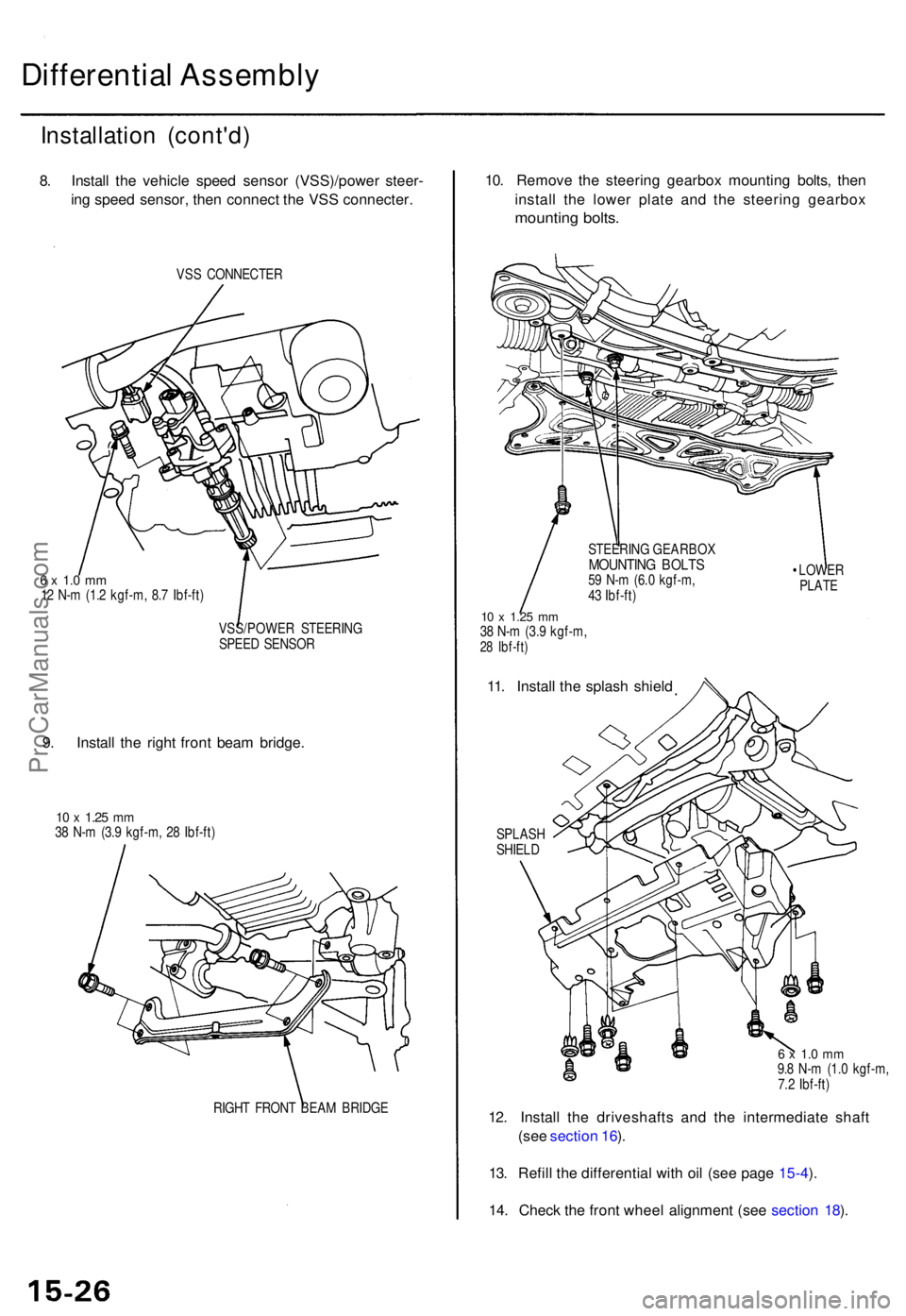 ACURA TL 1995  Service Repair Manual Differential Assembl y
Installatio n (cont'd )
8. Instal l th e vehicl e spee d senso r (VSS)/powe r steer -
in g spee d sensor , the n connec t th e VS S connecter .
VSS CONNECTE R
6 x  1. 0 m m1
