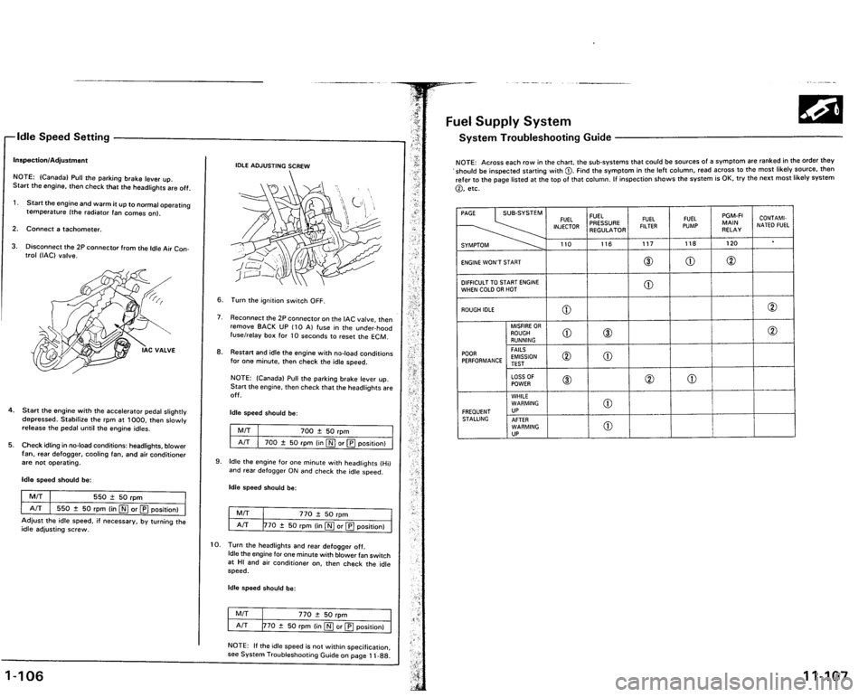 ACURA VIGOR 1993  Service Repair Manual 