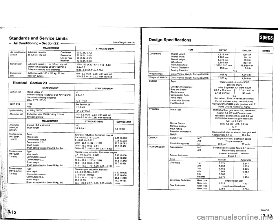 ACURA VIGOR 1993  Service Repair Manual 