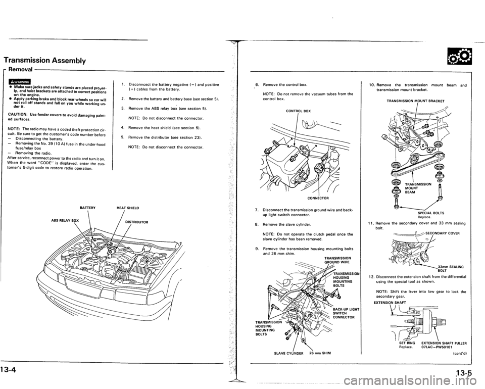 ACURA VIGOR 1993  Service Repair Manual 