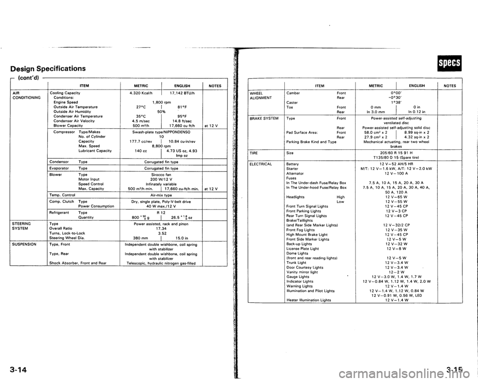 ACURA VIGOR 1993  Service Repair Manual 
