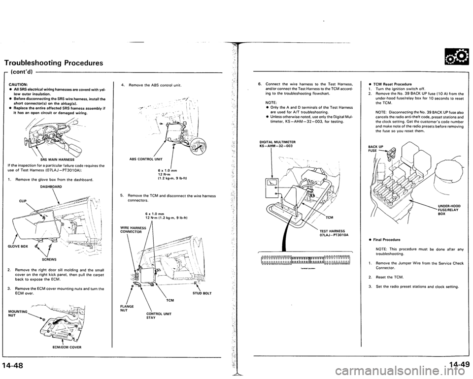 ACURA VIGOR 1993  Service Repair Manual 