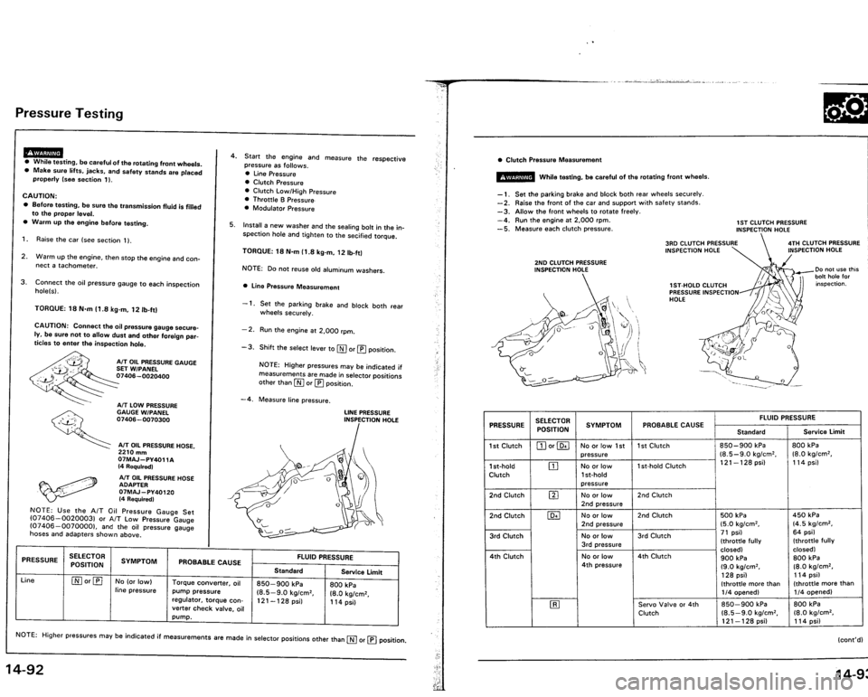 ACURA VIGOR 1993  Service Repair Manual 