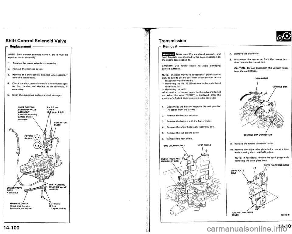 ACURA VIGOR 1993  Service Repair Manual 