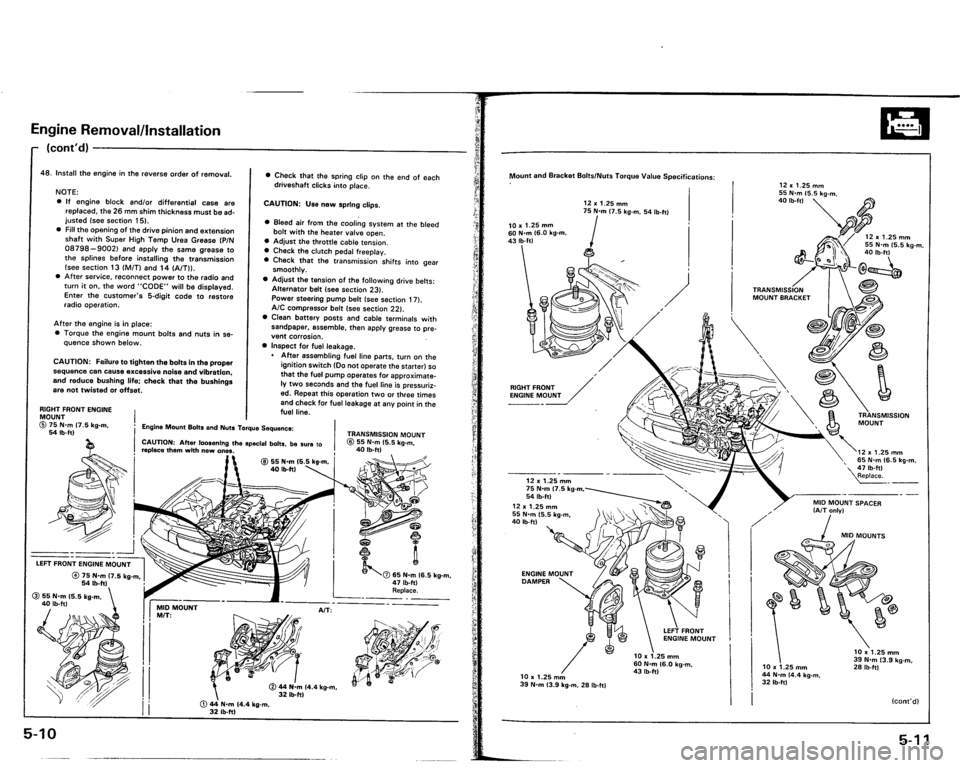 ACURA VIGOR 1993  Service Repair Manual 