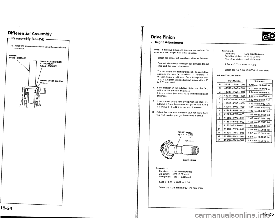 ACURA VIGOR 1993  Service Repair Manual 