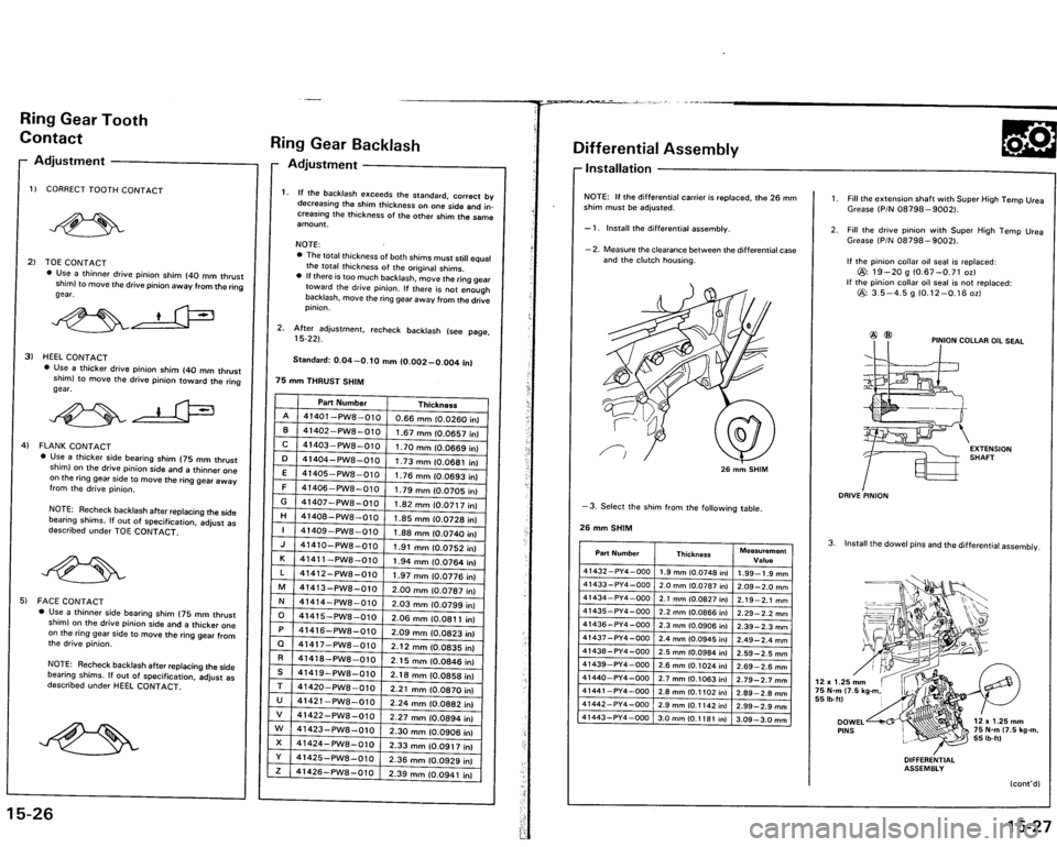 ACURA VIGOR 1993  Service Repair Manual 