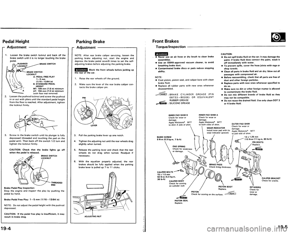 ACURA VIGOR 1993  Service Repair Manual 