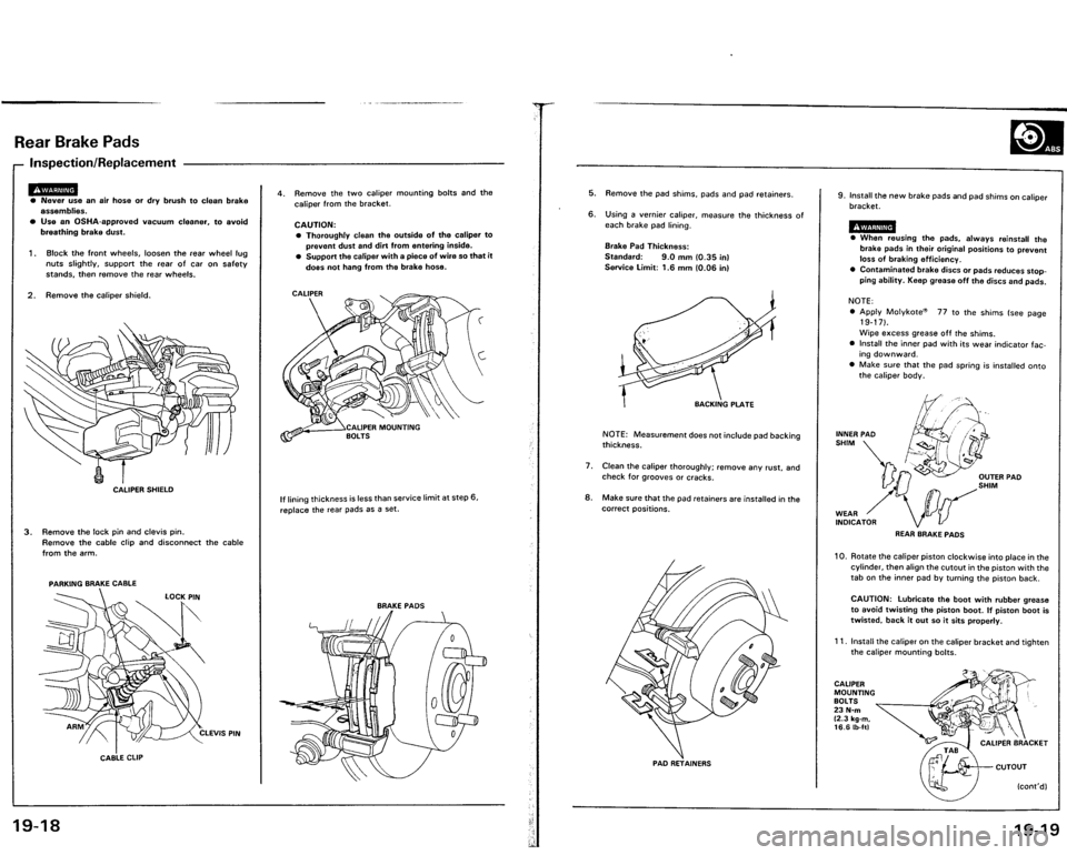 ACURA VIGOR 1993  Service Repair Manual 