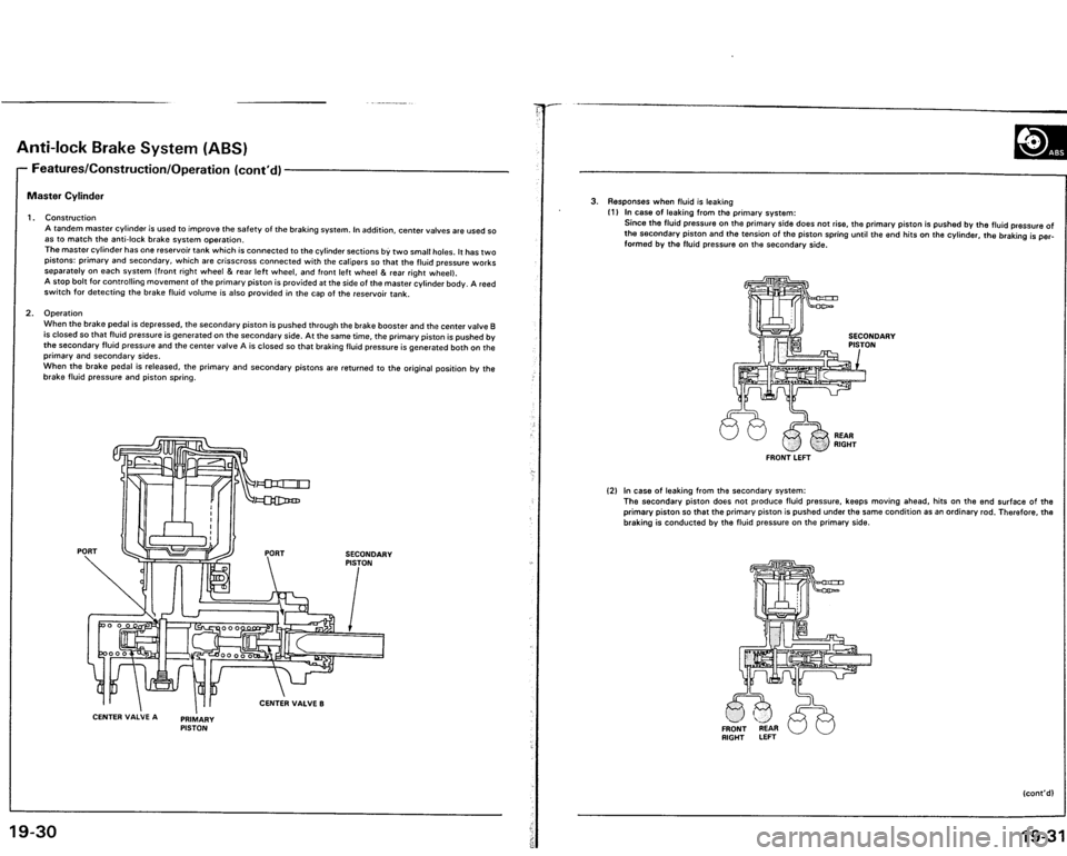 ACURA VIGOR 1993  Service Repair Manual 