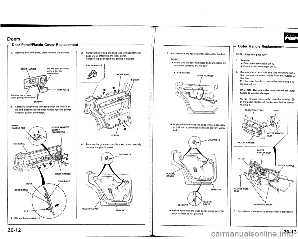 ACURA VIGOR 1993  Service Repair Manual 