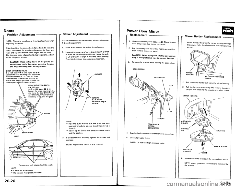 ACURA VIGOR 1993  Service Repair Manual 