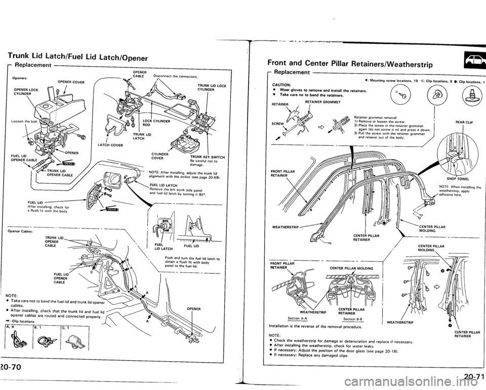 ACURA VIGOR 1993  Service Repair Manual 