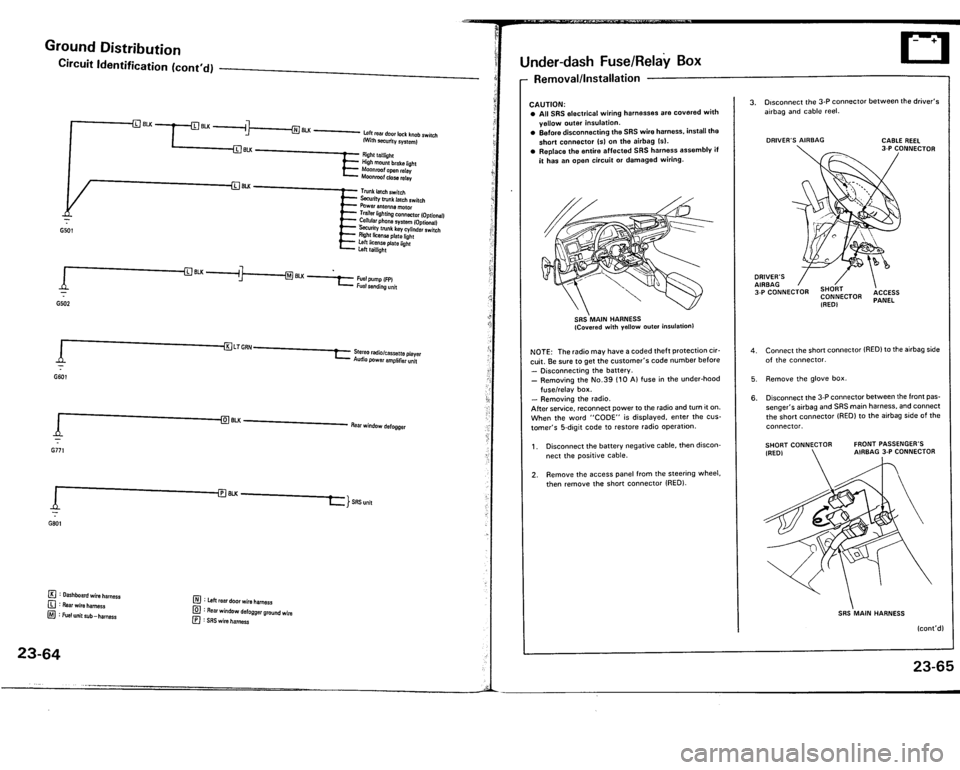 ACURA VIGOR 1993  Service Repair Manual 