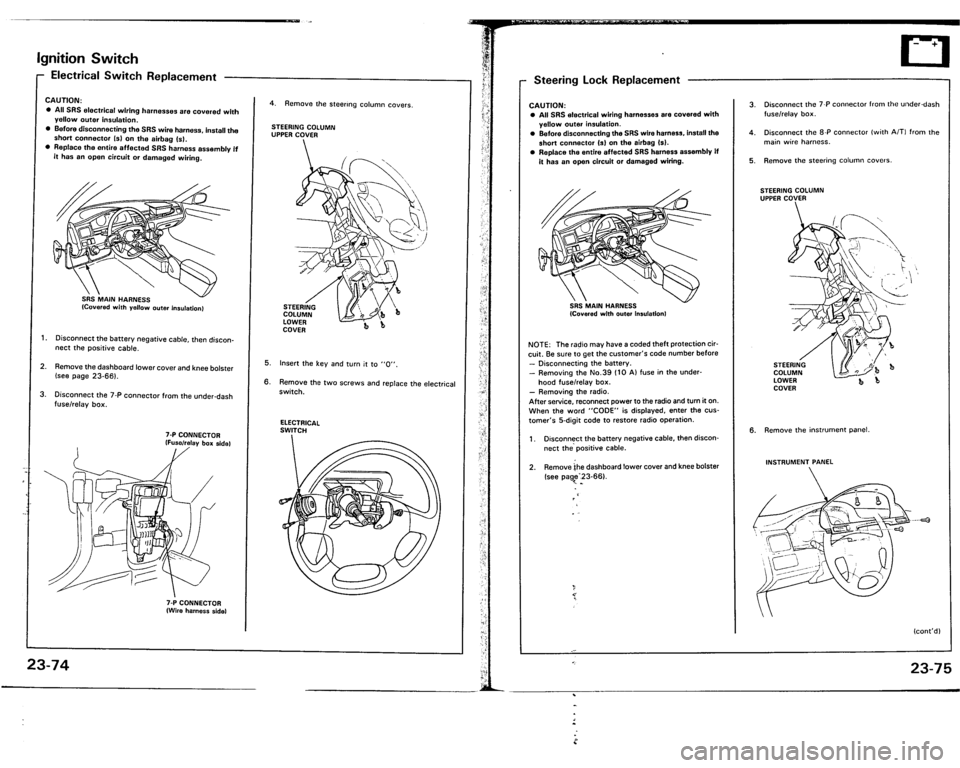 ACURA VIGOR 1993  Service Repair Manual 