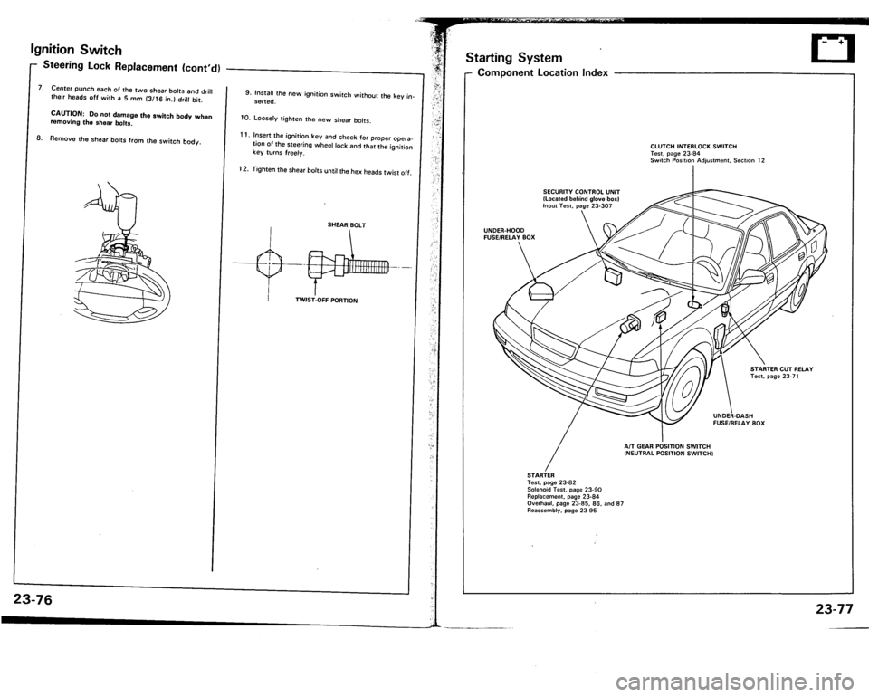 ACURA VIGOR 1993  Service Repair Manual 