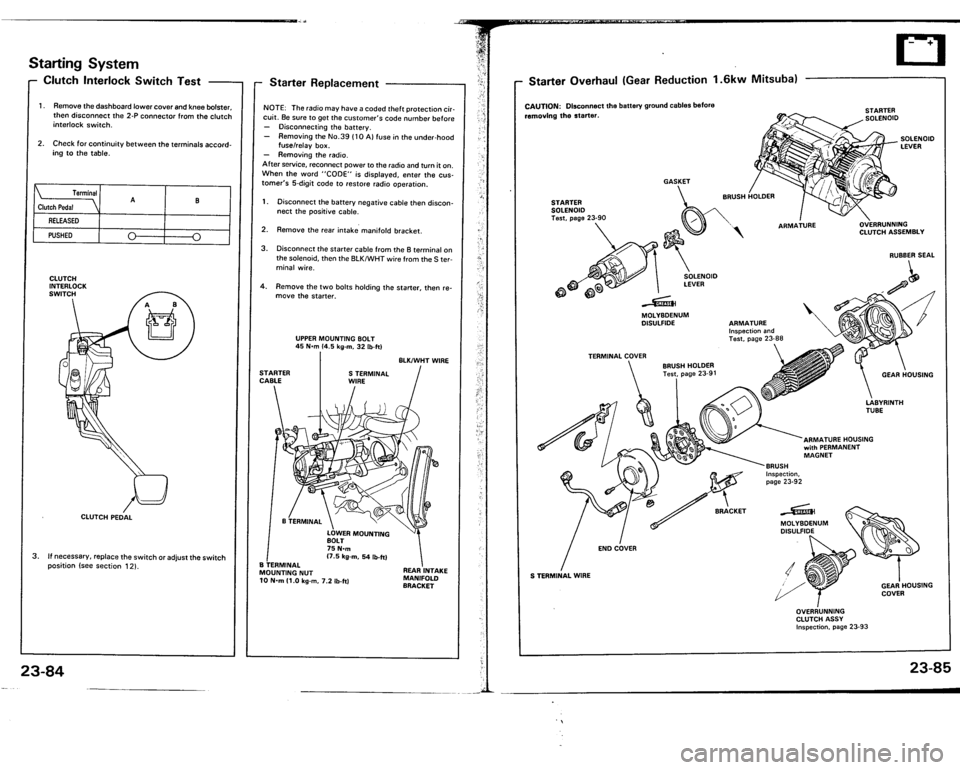 ACURA VIGOR 1993  Service Repair Manual 