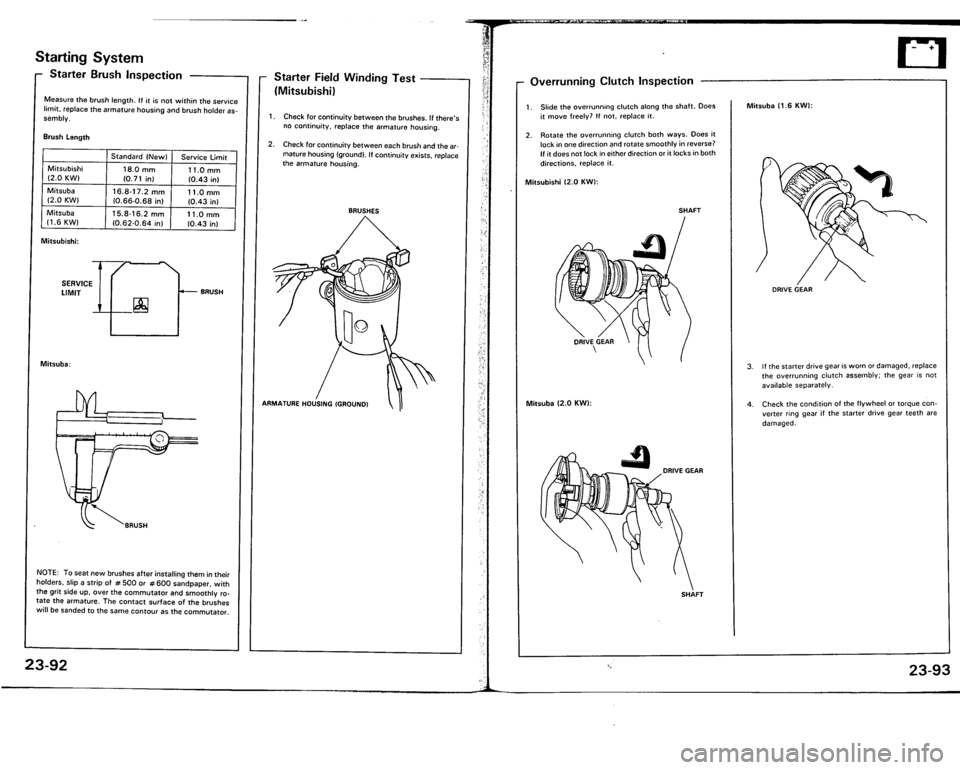 ACURA VIGOR 1993  Service Repair Manual 