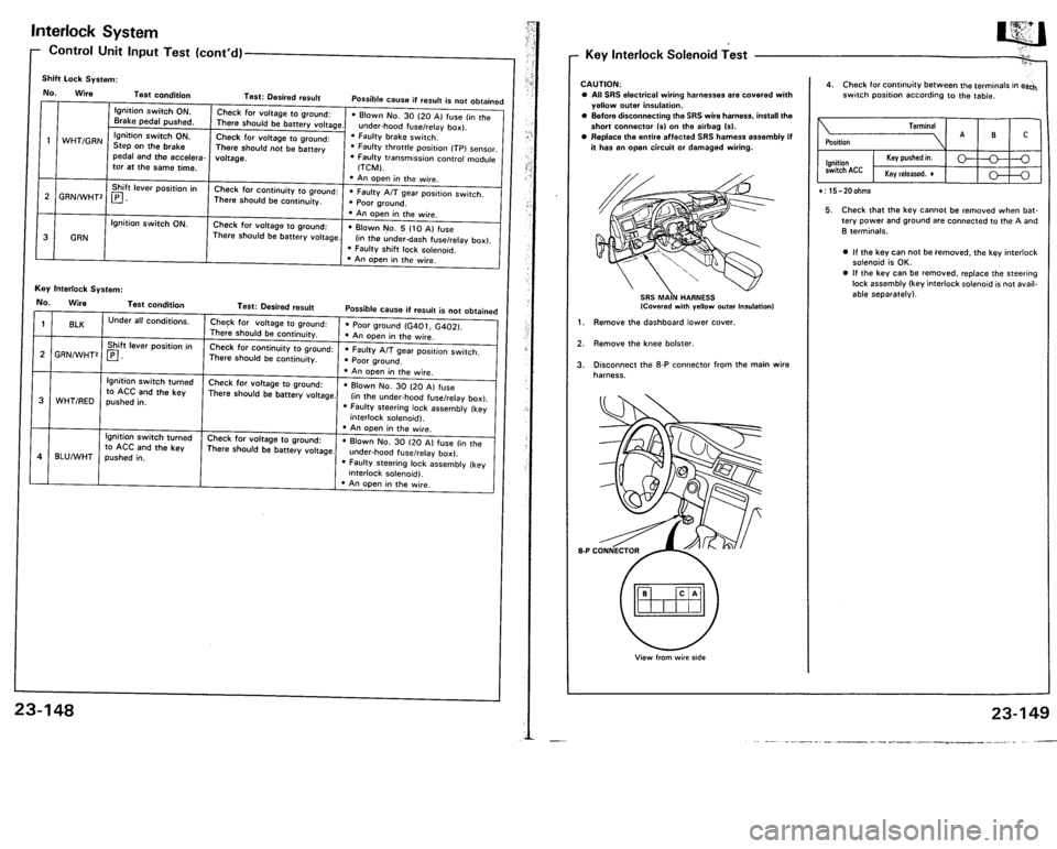 ACURA VIGOR 1993  Service Repair Manual 