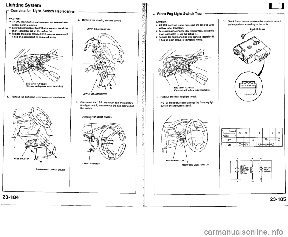 ACURA VIGOR 1993  Service Repair Manual 