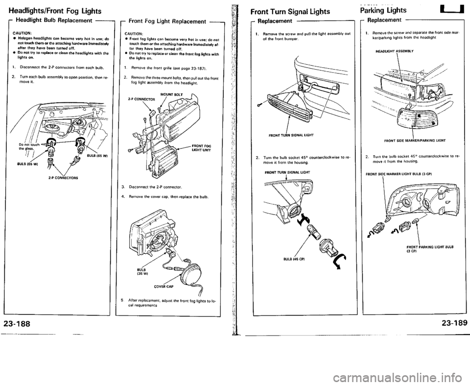 ACURA VIGOR 1993  Service Repair Manual 