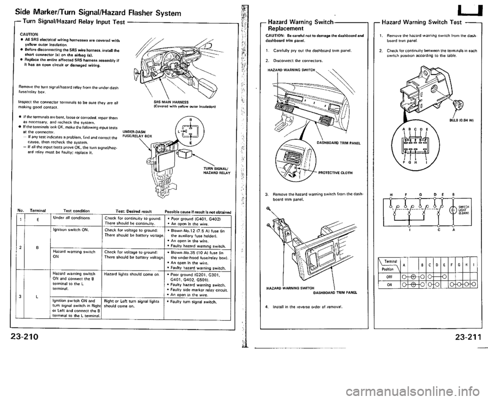 ACURA VIGOR 1993  Service Repair Manual 