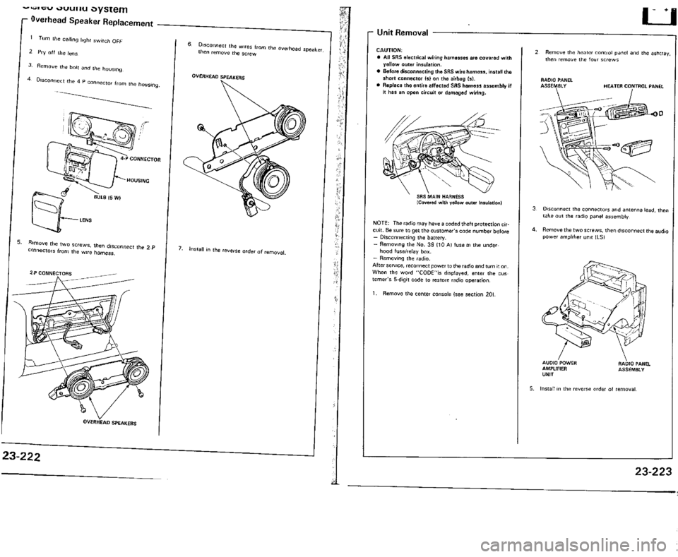 ACURA VIGOR 1993  Service Repair Manual 