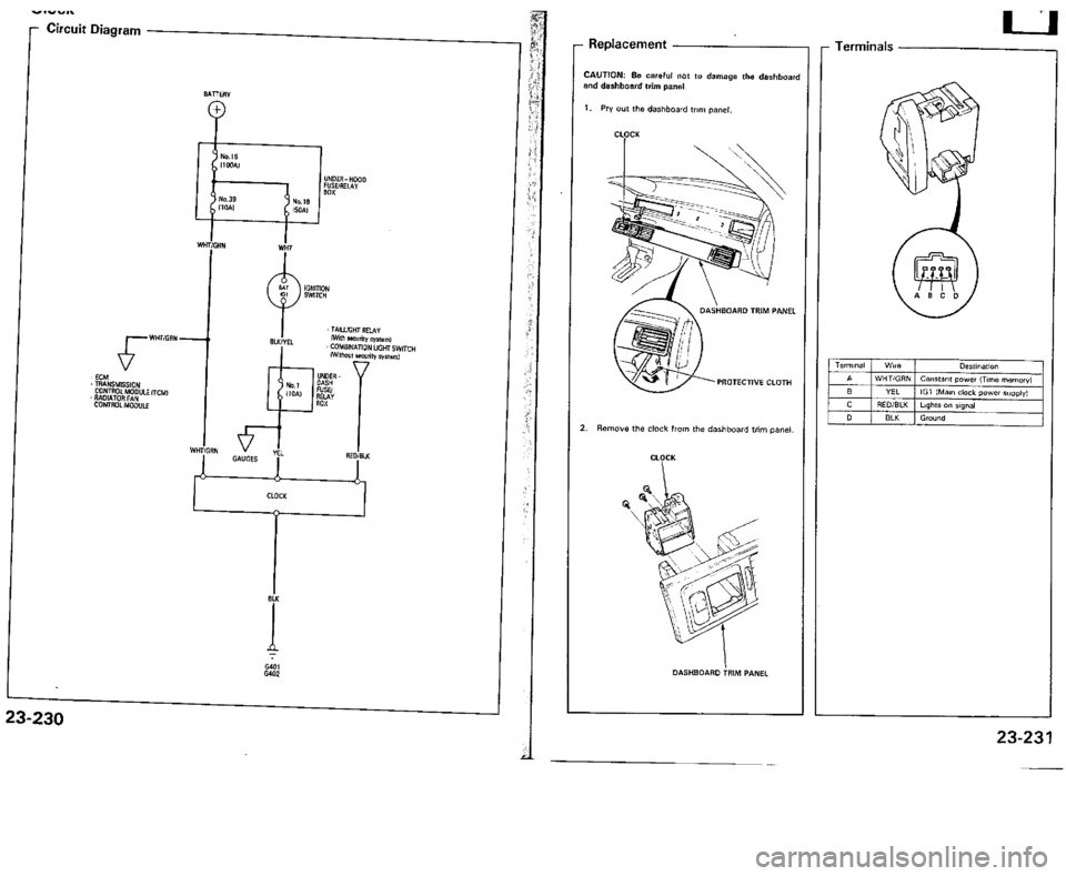 ACURA VIGOR 1993  Service Repair Manual 