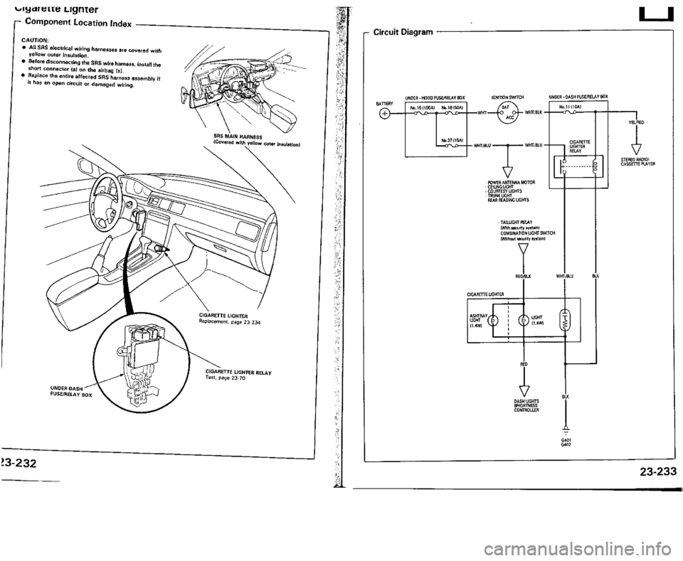 ACURA VIGOR 1993  Service Repair Manual 
