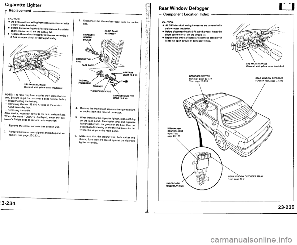 ACURA VIGOR 1993  Service Repair Manual 