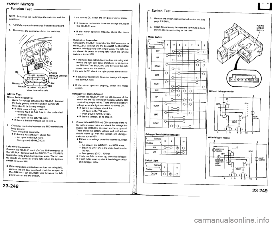 ACURA VIGOR 1993  Service Repair Manual 