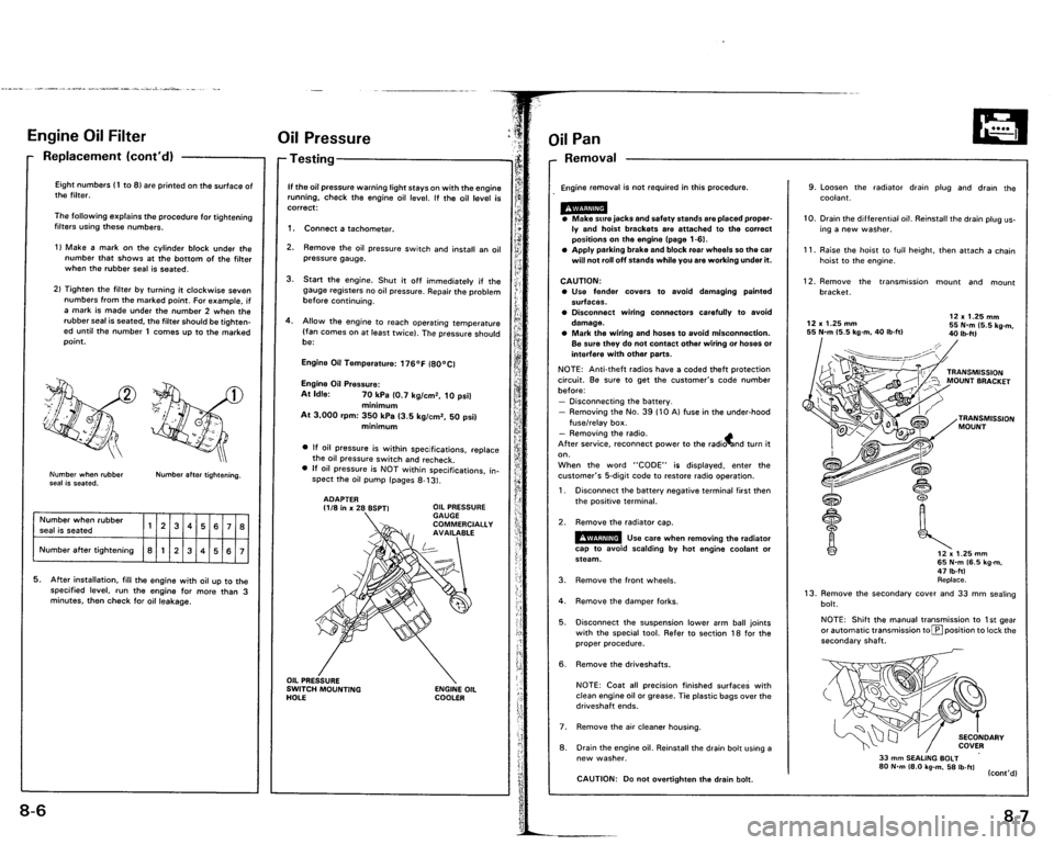 ACURA VIGOR 1993  Service Repair Manual 