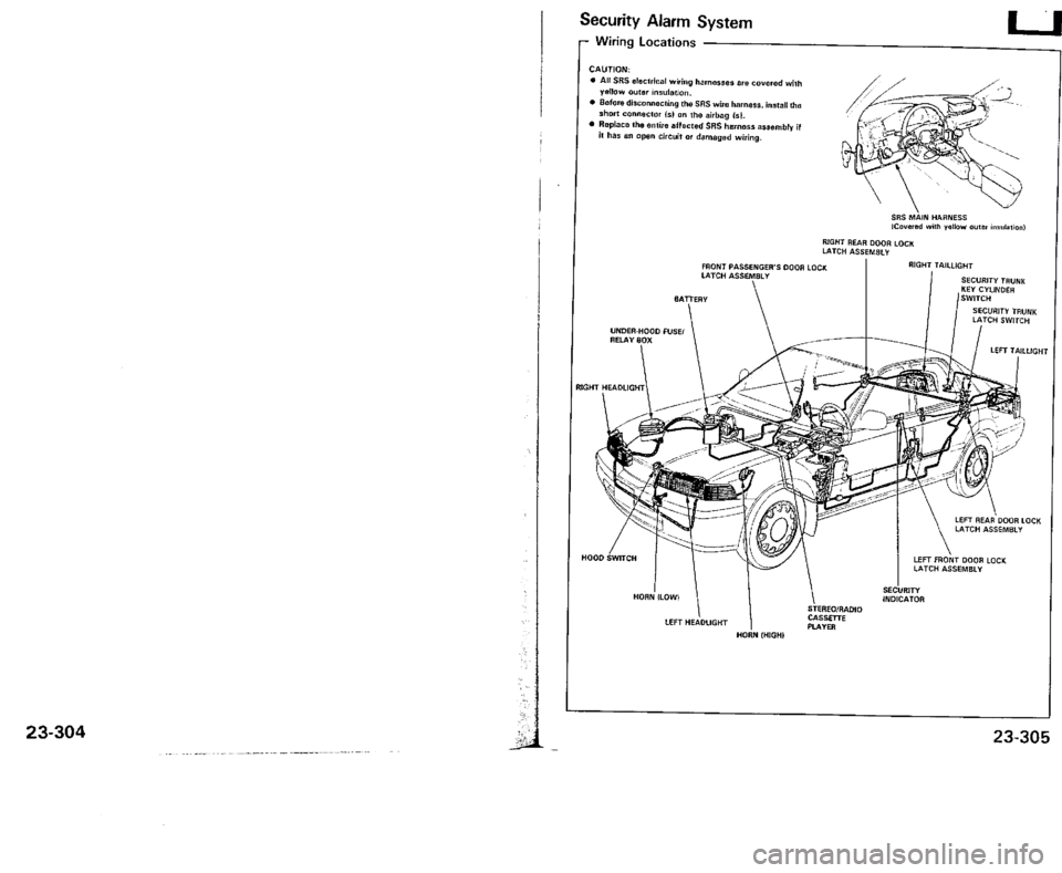 ACURA VIGOR 1993  Service Repair Manual 