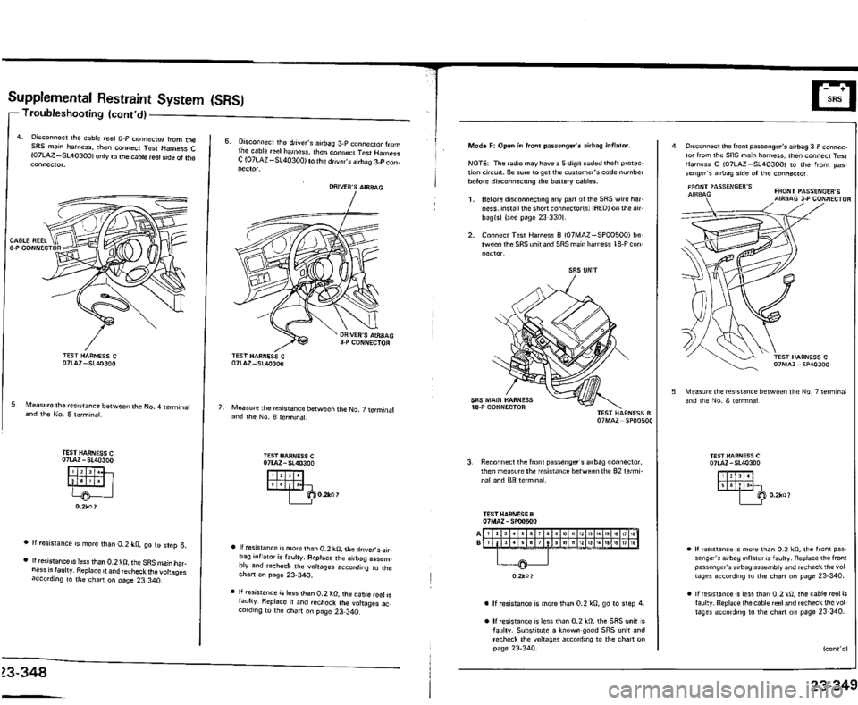 ACURA VIGOR 1993  Service Repair Manual 