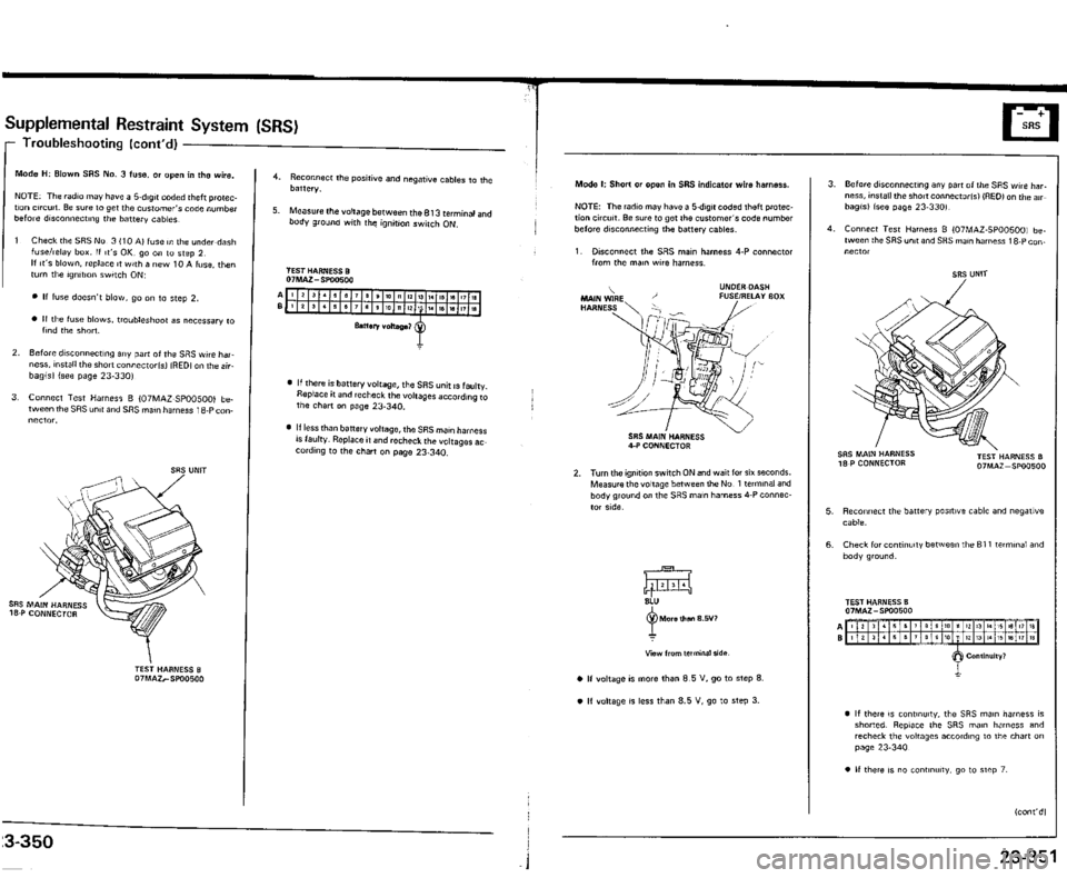 ACURA VIGOR 1993  Service Repair Manual 
