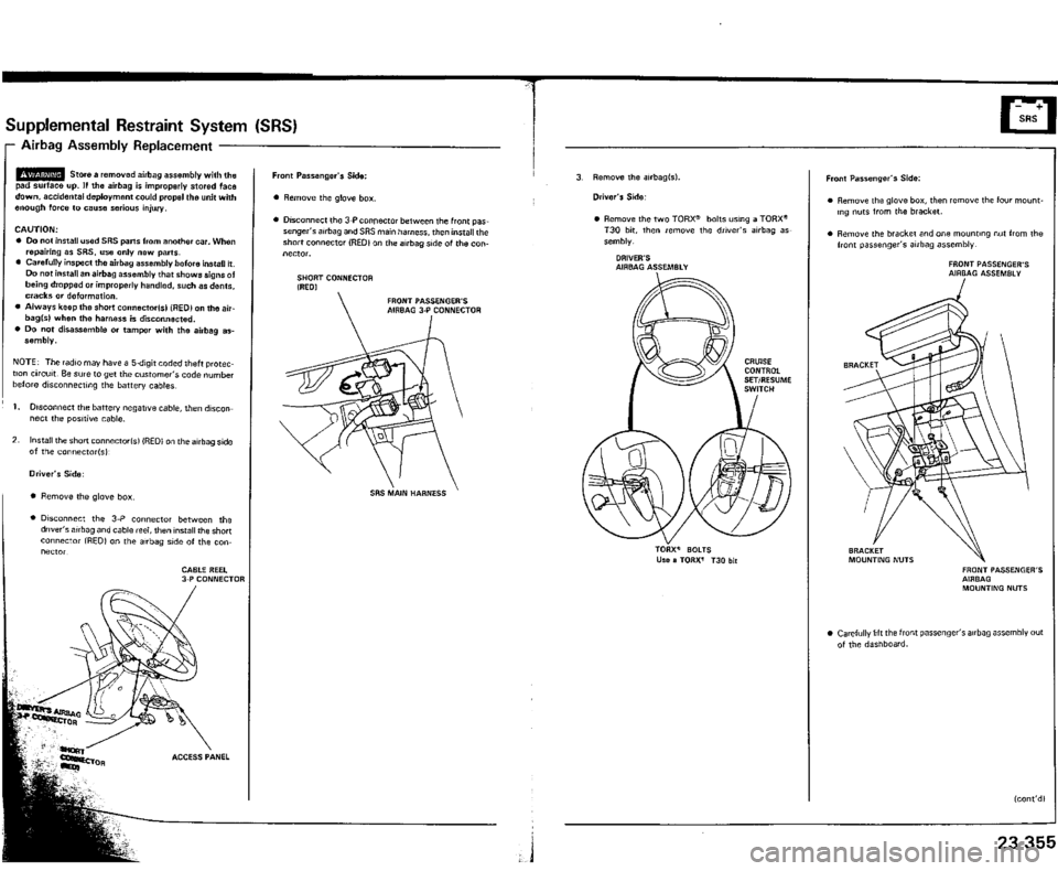 ACURA VIGOR 1993  Service Repair Manual 