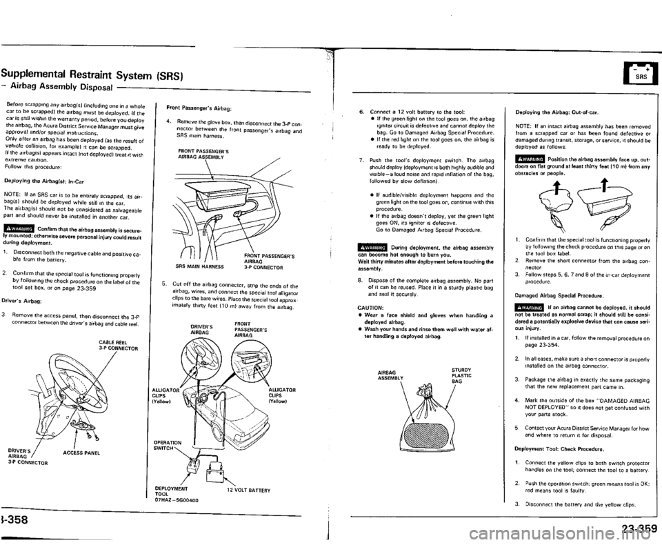 ACURA VIGOR 1993  Service Repair Manual 