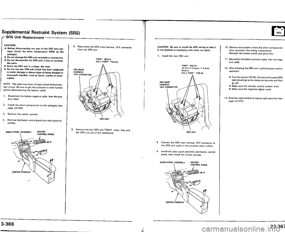 ACURA VIGOR 1993  Service Repair Manual 