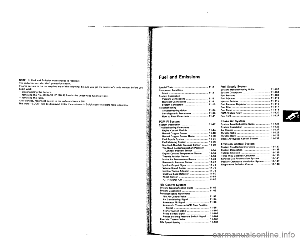 ACURA VIGOR 1993  Service Repair Manual 