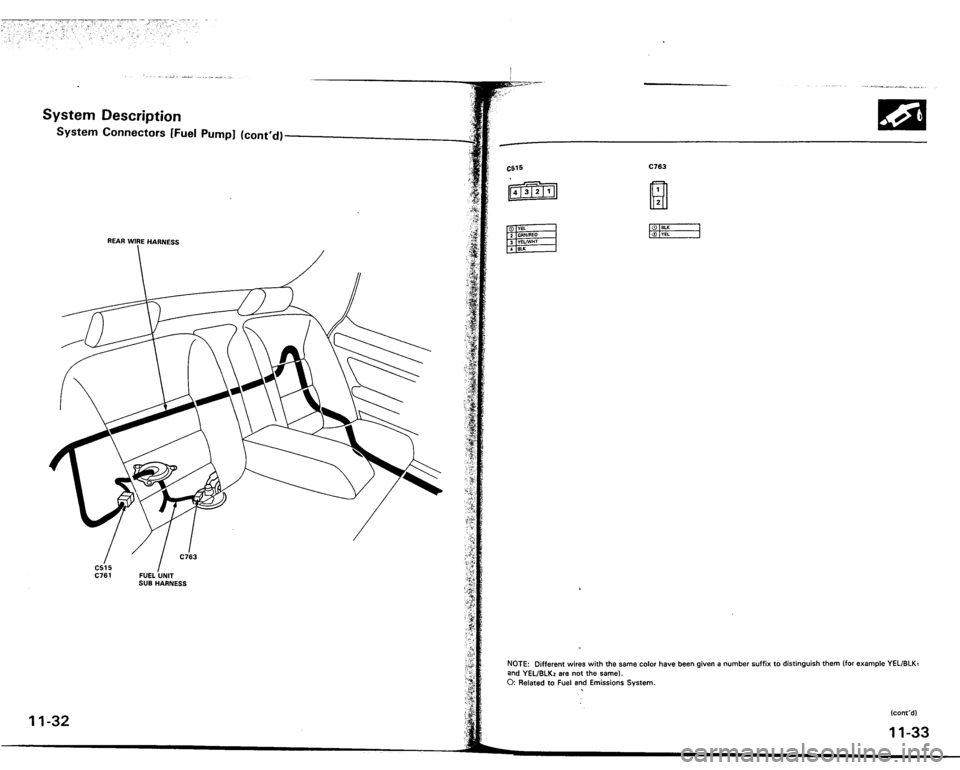 ACURA VIGOR 1993  Service Repair Manual 