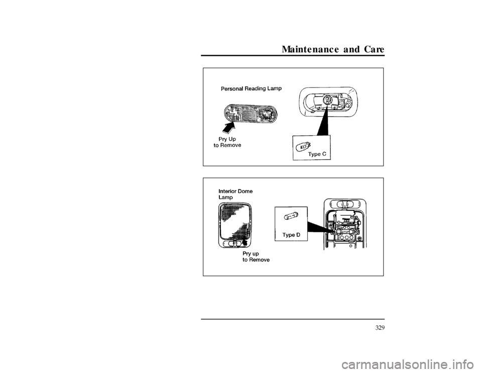 Mercury Villager 1997  Owners Manuals Maintenance and Care
329
[MC42860(ALL)01/96]
13-1/2 pica
art:0040327-A[MC42875(ALL)01/96]
13-1/2 pica
art:0040233-CFile:11vxmcn.ex
Update:Mon Jun 10 15:17:05 1996 